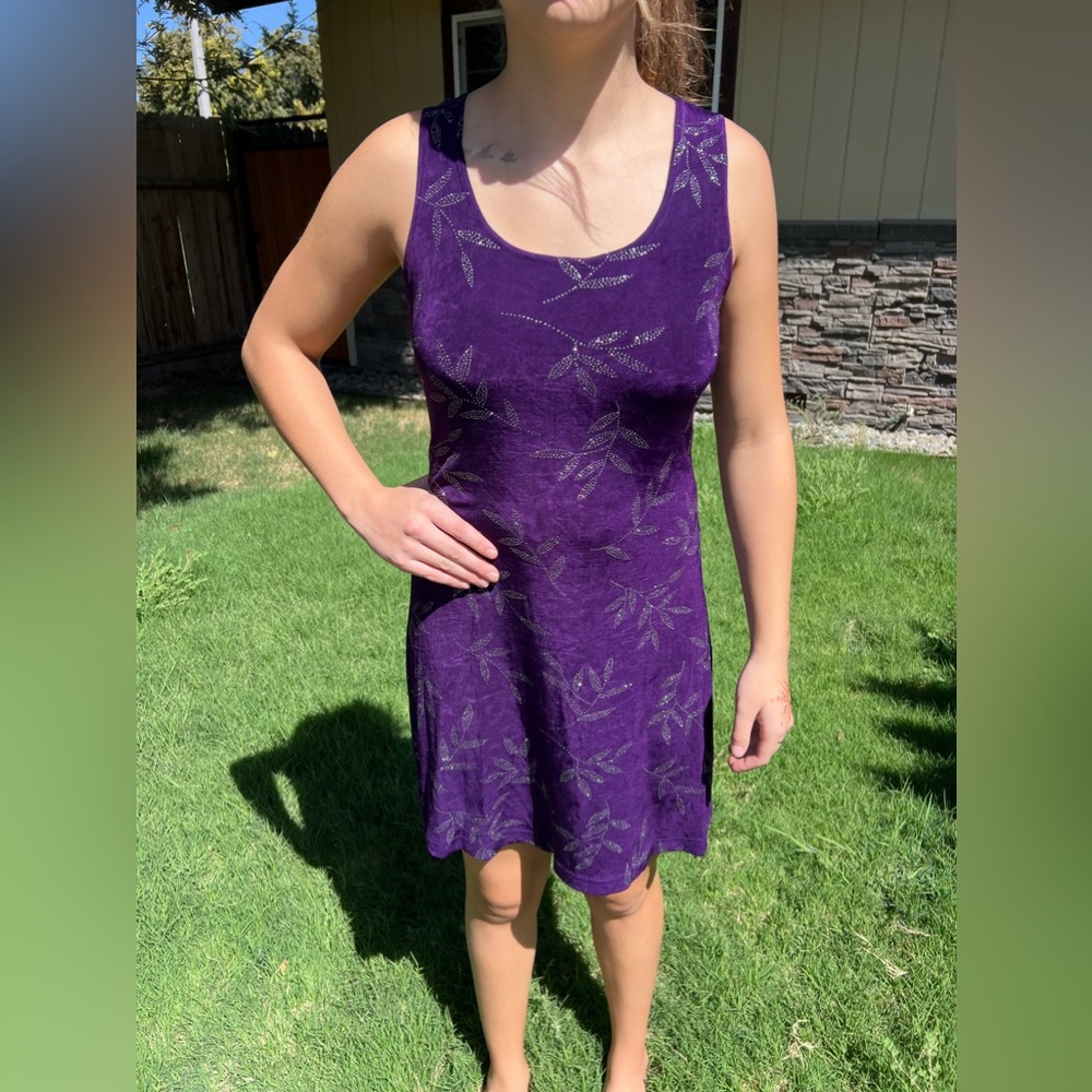 Vintage 90s Stretch Mini Dress - Picture 2 of 7